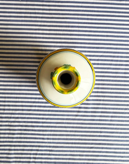 Hand-Painted Sicilian Olive Oil Bottle ~ Melograno Acquamarina